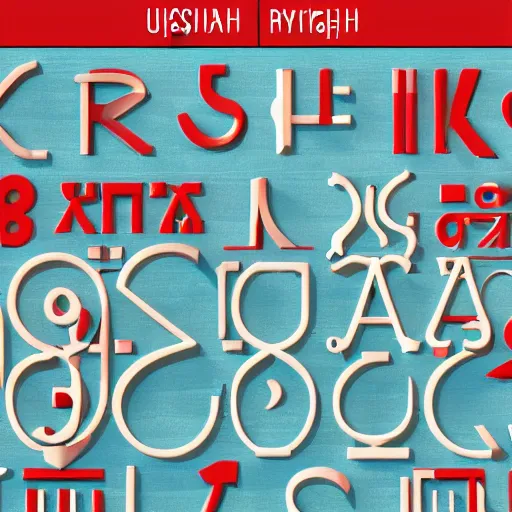 Image similar to the russian alphabet typeface, 4 k details