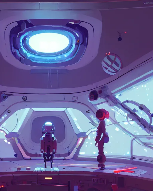 Image similar to space station deep space, cory loftis, james gilleard, atey ghailan, makoto shinkai, goro fujita, studio ghibli, rim light, exquisite lighting, clear focus, very coherent, plain background, soft painting