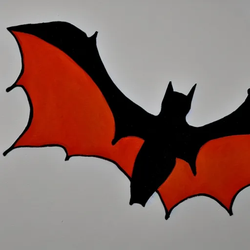 Prompt: white board drawing of a bat carrying a pumpkin