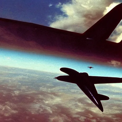 Image similar to jesus christ intercepting aircraft alongside the US air force