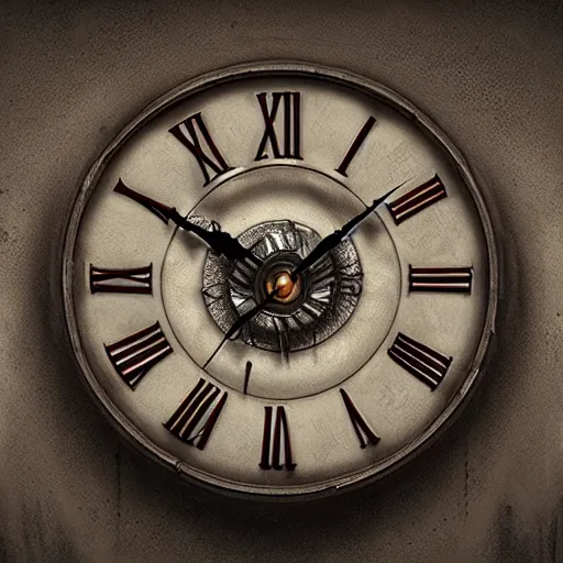 Image similar to a beautiful detailed 3 d matte portrait of a clock made from rodents, ominous, magical realism, texture, intricate, whirling smoke radiant colors, fantasy, volumetric lighting, high details