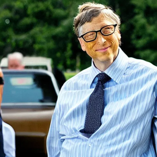 Image similar to bill gates as a gangster