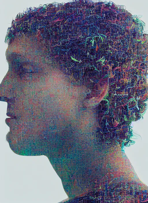 Image similar to portraits, groups of happy humans creating detailed flow of beautiful digital objects, text morphing into objects, highly detailed, super realistic, perfect lighting pixel sorting, style sheet