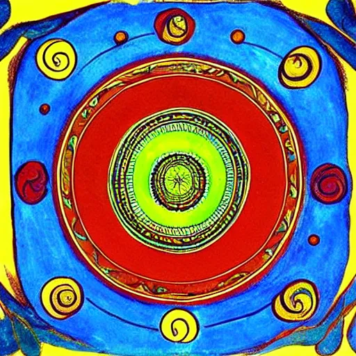 Prompt: “mandala painted by Carl Jung from the red book”