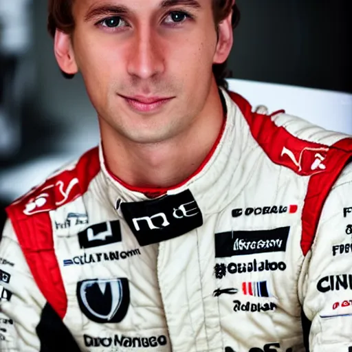 Prompt: a realistic detailed photo of a handsome guy who is an f 1 driver