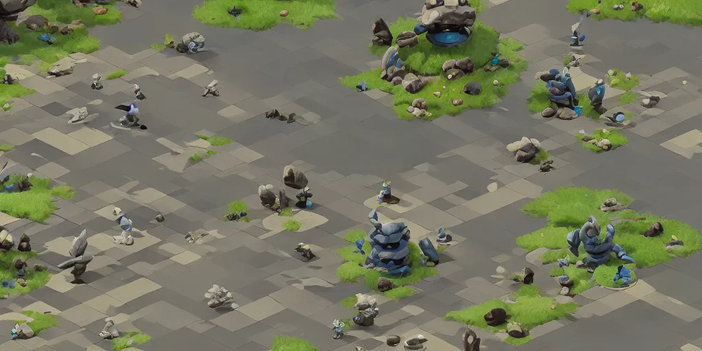 Prompt: a kitbash set of stones and floor assets in a spritesheet game assets. Style of Ori and the blind forest, SOTN, wonder boy, dead cells, hollow knight. separated modular plataforms, kit bashing, 4K, Retrofuturism, Studio Ghibli, Simon Stålenhag