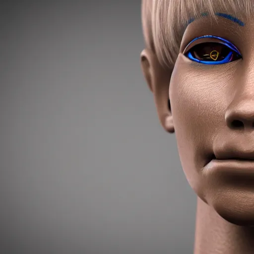 Prompt: A female humanoid robot, lof of details, 4k