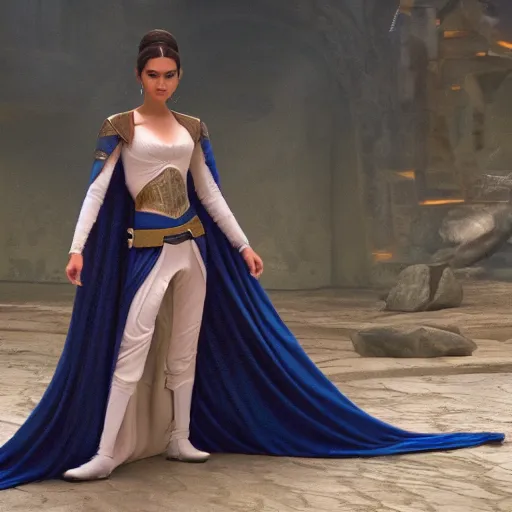 Image similar to victoria justice as princess padme in star wars episode 3, 8 k resolution, cinematic lighting, anatomically correct