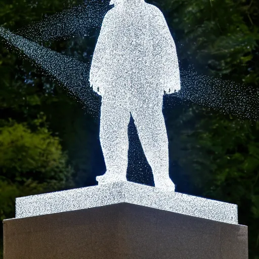 Prompt: statue of a light particle