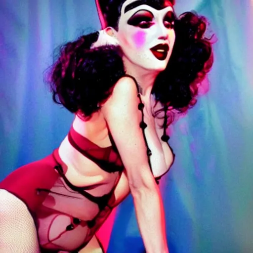 Image similar to Dr. Frank N. Furter as a vintage pin up girl