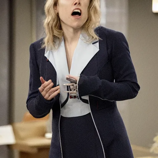 Image similar to Kate McKinnon as Morbius, SNL sketch, episode still