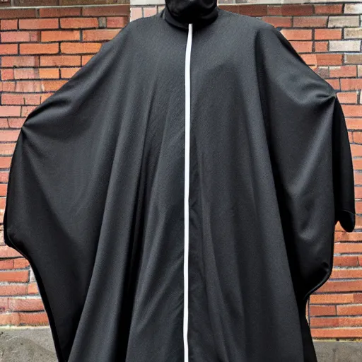 Prompt: a vantablack cloak