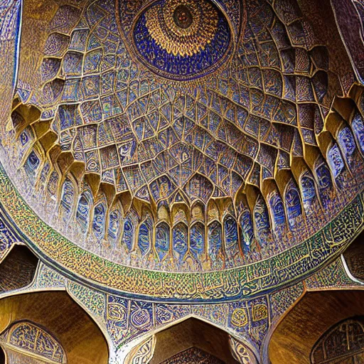 Image similar to steampunk isfahan grand mosque