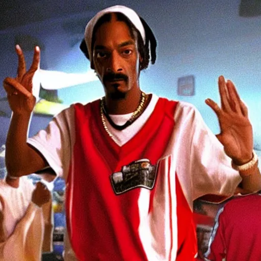 Prompt: a tv still of Snoop Dogg starring as Calvin Cambridge in Like Mike (2002)