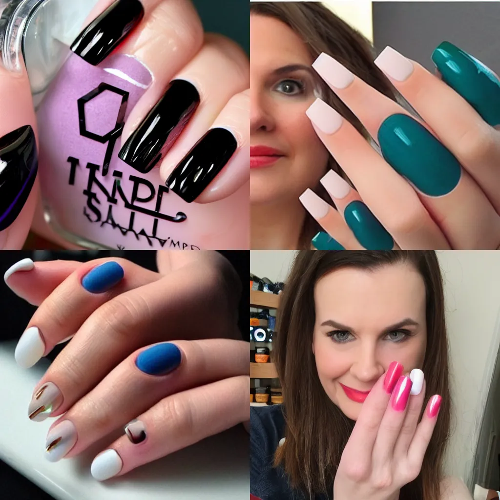 Prompt: simplynailogical turning into nail polish