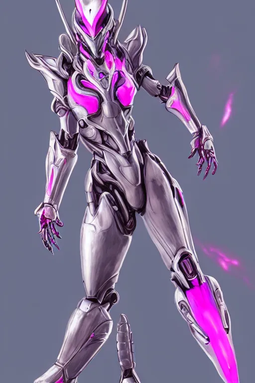 Image similar to intricate high detailed elegant beautiful stunning quality galactic sized giantess hot female warframe anthro mecha female dragon goddess, pink body, sleek metal head, sleek visor, smooth pink skin, sleek silver armor, bigger than galaxy, epic proportions, epic scale, epic size, warframe fanart, furry, dragon art, goddess, giantess, furaffinity, octane