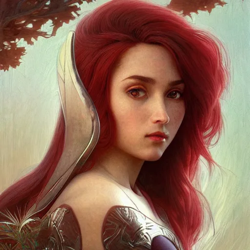 Image similar to portrait of a norse moon goddess, sonic the hedgehog, red trees background, with white skin, intricate, elegant, highly detailed, digital painting, artstation, concept art, smooth, sharp focus, illustration, art by artgerm and greg rutkowski and alphonse mucha and william - adolphe bouguereau