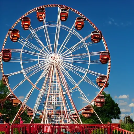 Image similar to A ferris-wheel made from bones