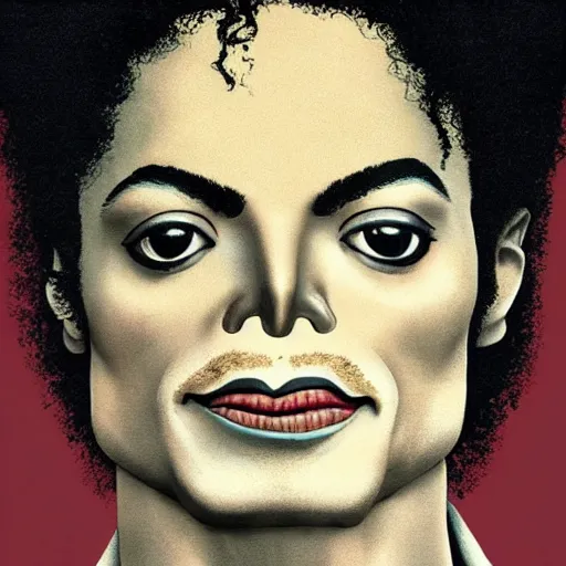 Prompt: album art for a new posthumous michael jackson cover, anatomically correct face, pleasing face, beautiful, artistic, expressive album cover