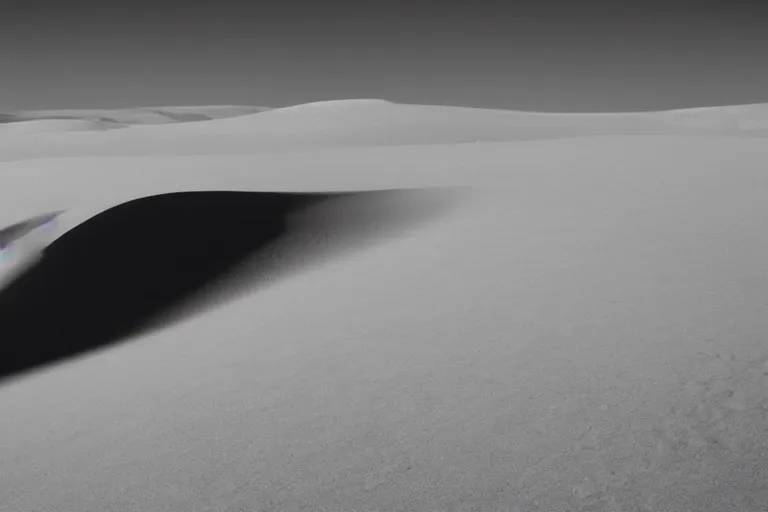 Prompt: a cinematic photograph of a sand wave in a serene vast desert, dune movie, cinematic, movie still, dramatic lighting, by bill henson, 1 6 : 9 ratio