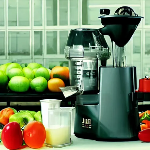 Image similar to tv still of a 2001 juicing machine informercial