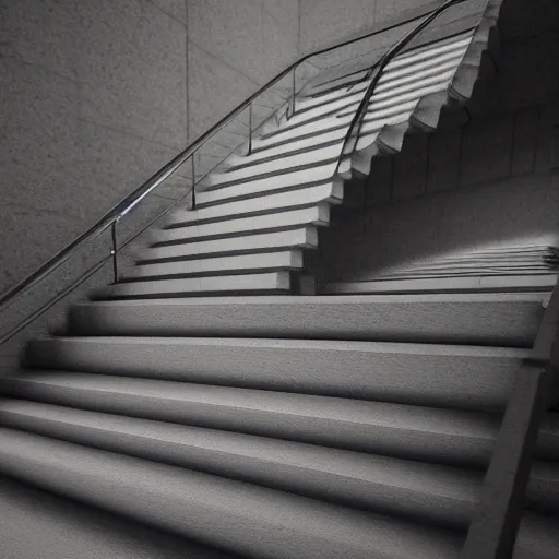 Image similar to m. c. escher stairs, octane render, unreal engine, 4 k