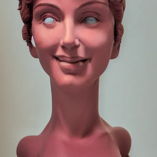 Prompt: amouranth sculpture, high detail