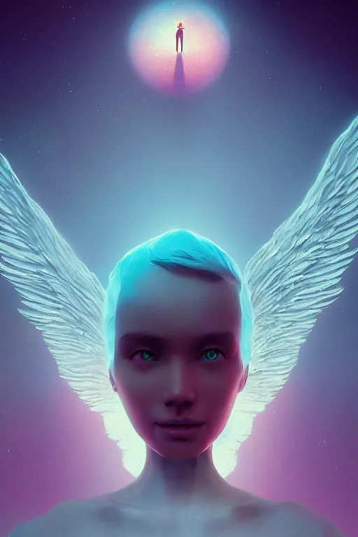 Image similar to The angel that came to Earth art by Beeple, Trending on artstation, artstationHD, artstationHQ, 4k, 8k