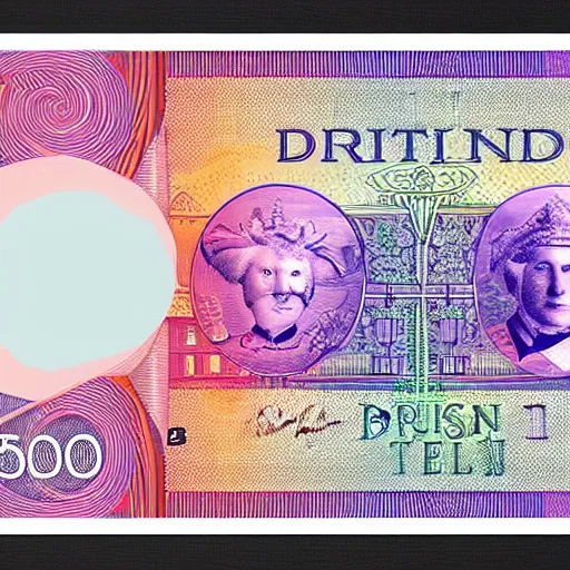 Image similar to concept design of british £ 5 0 note for the year 2 0 3 3