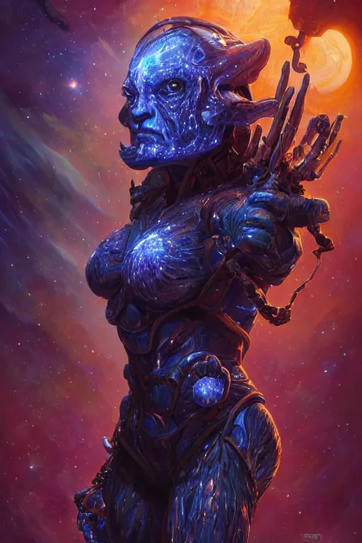 Prompt: beautiful oil painting with high detail of a wise Space ent made of stars and plasma, hybrid from dungeons and dragons and art direction by James Cameron ;by artgerm; wayne reynolds art station; cinematic quality character render; low angle; ultra high quality model; production quality cinema model; escherpunk
