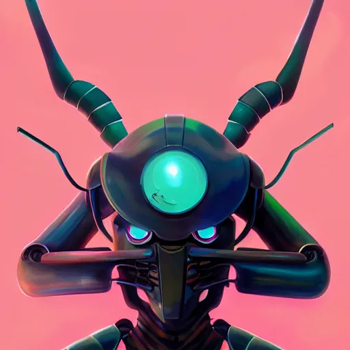 Image similar to a cyber beetle, Organic Painting, sunny day, Matte Painting, bold shapes, hard edges, street art, trending on artstation, by Huang Guangjian and Gil Elvgren and Sachin Teng