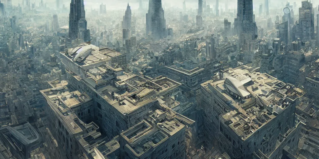 Image similar to Inception, wide angle, super highly detailed, professional digital painting, artstation, concept art, smooth, sharp focus, no blur, no dof, extreme illustration, Unreal Engine 5, Photorealism, HD quality, 8k resolution, cinema 4d, 3D, beautiful, cinematic, art by artgerm and greg rutkowski and alphonse mucha and loish and WLOP
