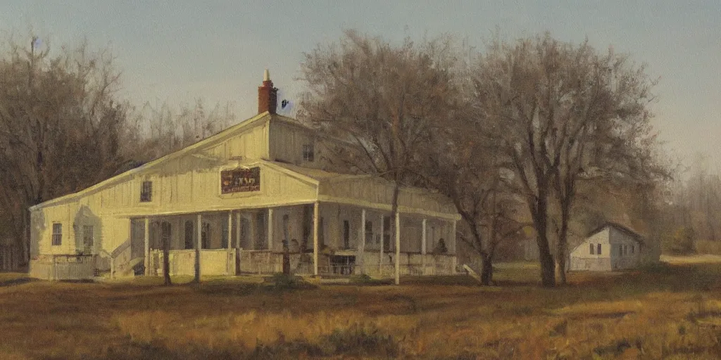 Image similar to oil painting of bishop hill colony illinois by olaf krans