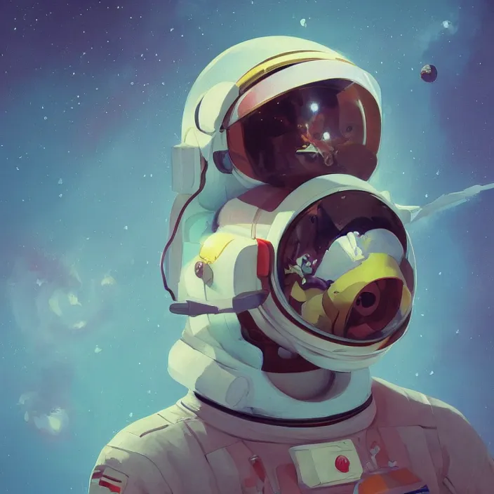 Prompt: a beautiful painting of an astronaut by sergey kolesov and sachin teng and pascal blanche. in style of digital art. colorful comic, symmetry, hyper detailed. octane render. trending on artstation