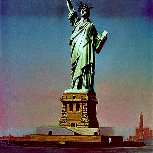 Image similar to the statue of liberty by dali