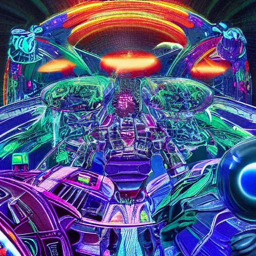 Image similar to an alien battle in space, epic, intricate, ultra detailed, intricate, 8 k, neon colors, in the style of mark cooper