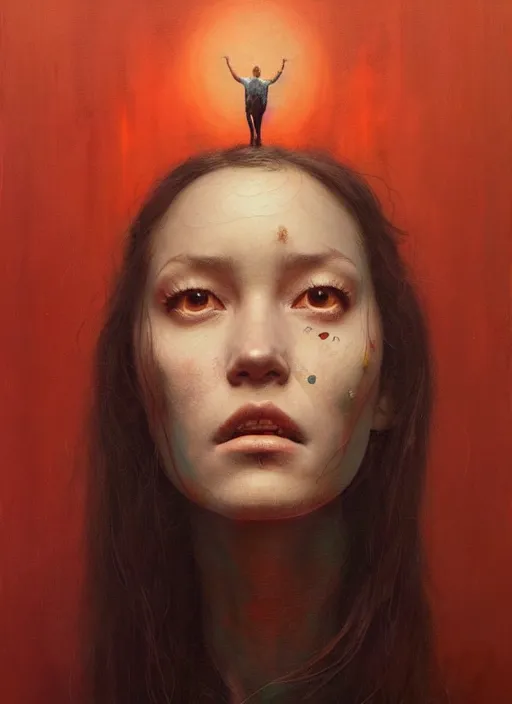 Prompt: a hyper realistic painting of olivia rodrigo, gorgeous lighting, painting by chiara bautista and beksinski and norman rockwell and greg rutkowski weta studio, and lucasfilm