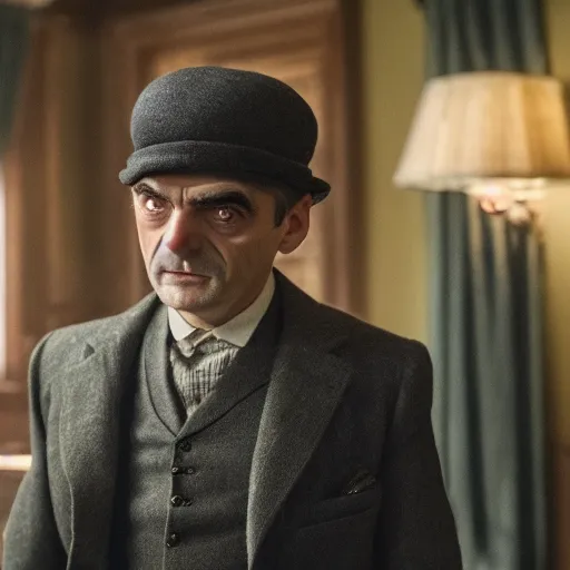 Prompt: Mister Bean in Peaky Blinders very detailed 8k quality hyperrealistic