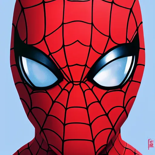 Image similar to face icon stylized minimalist spider - man, loftis, cory behance hd by jesper ejsing, by rhads, makoto shinkai and lois van baarle, ilya kuvshinov, rossdraws global illumination