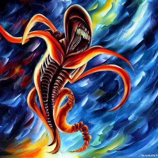 Image similar to xenomorph by leonid afremov