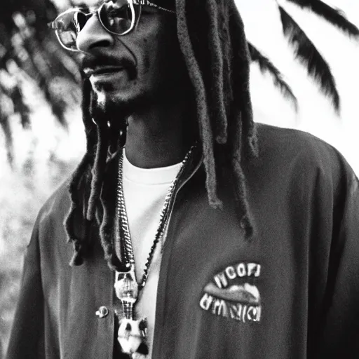 Prompt: cinematic film still of Snoop Dogg starring in a Steven Spielberg film as Bob Marley, candid photo, 1999, Jamaica, shallow depth of field, close up photograph, epic lighting