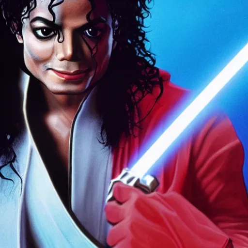 Prompt: Michael Jackson as anakin skywalker in star wars episode 3, 8k resolution, full HD, cinematic lighting, award winning, anatomically correct