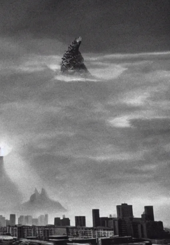 Image similar to Pulgasari the North Korean starfish monster destroying Pyongyang city, volumetric lighting, filmstill, produced by Kim Jong-il, Kodachrome, kaiju-eiga, monster movie, communist propaganda, film noir, 35mm film grain, Cooke Varotal 20-100mm T3.1, monochrome, in the style of Ishirō Honda and Akira Kurosawa