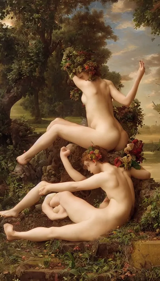 Image similar to life and death mixing together, by guillaume seignac