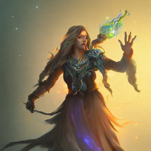 Image similar to the ethereal mage, artstation, mystical, action shot