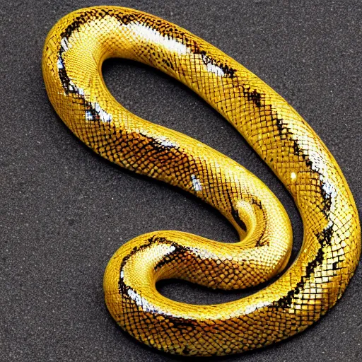 Prompt: Golden snake