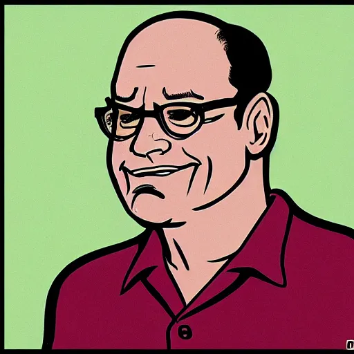 Image similar to George Costanza, comic strip style, portrait, by Bill Watterson