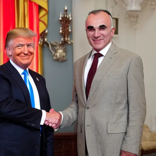 Image similar to donald trump and garry kasparov shaking hands