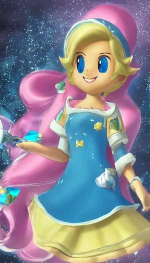 Prompt: Rosalina smiling