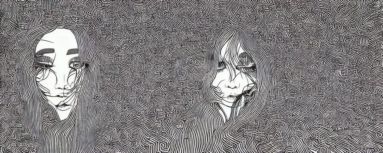 Prompt: musical goddess performing in Misono Universe, psychedelic poster in the style of artgerm, Ryoji Ikeda, Riyoko Ikeda, 3d render, artstation trending, black and white, detailed penwork, 8k, photorealistic, bold pen lines